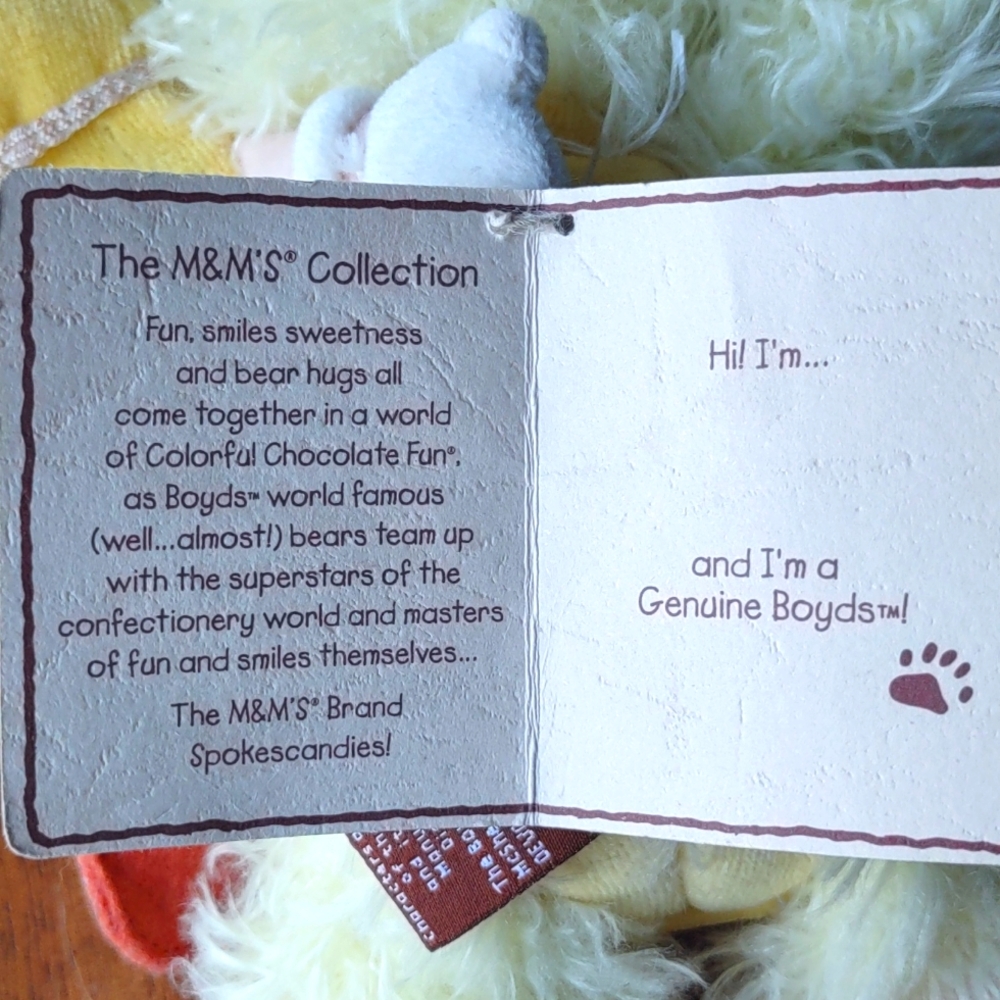 Vintage Boyd's Yellow M&M Stuffed Chick - Picture 6 of 9